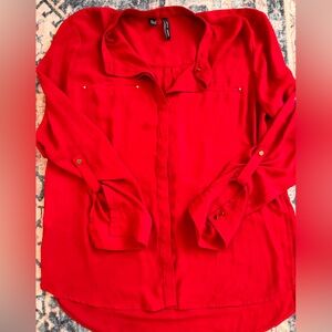 Mango red shirt